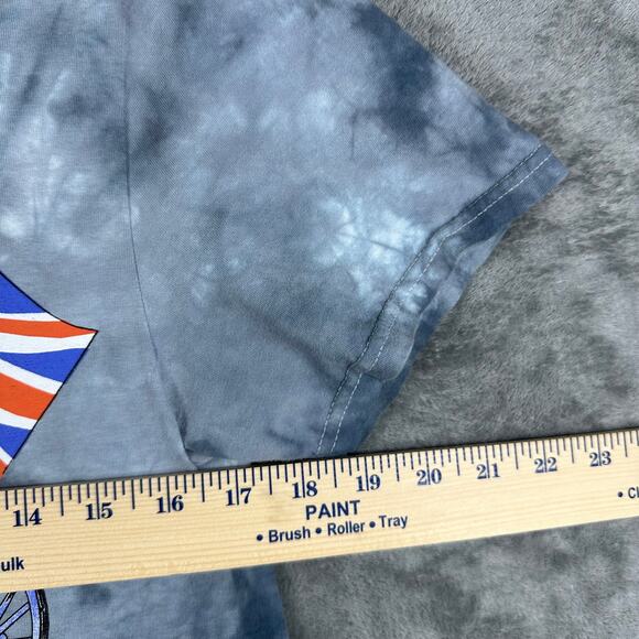 AC/DC Crop Top Shirt Women's M Tie-Dye 1982 Retro Band Tour Reprint - Picture 3 of 7